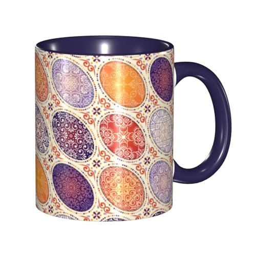 マグカップ エスニック柄 マンダラ柄 曼荼羅 コーヒーカップ 330ml 陶器 食器 おしゃれ 男女兼用 ミルクコップ コーヒー ティー オフィス 家庭用 誕生日 贈り物