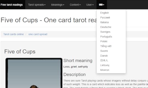 Tarot cards App