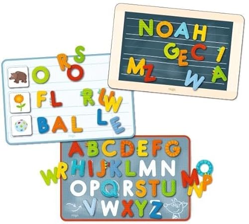 HABA 302590 - Magnetspiel-Box ABC-Entdecker, Fröhlich-buntes Buchstaben-Legespiel ab 4 Jahren, Zum spielerischen Kennenlernen des Alphabets und Schreiben erster Wörter