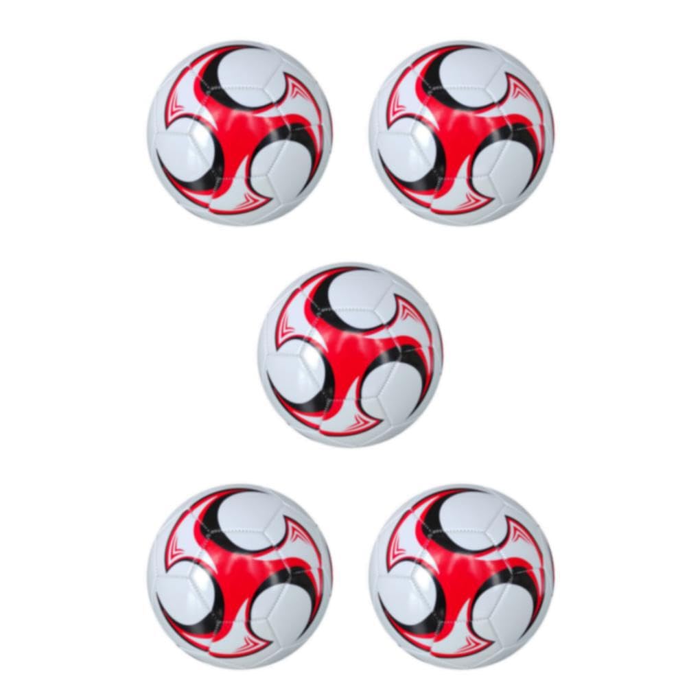 5 Set di Palloni da calcio realizzati in PVC ad ampia applicazione durevoli e inodori per il calcio Calcio sportivo a prova di esplosione della scuola media 2 Rosso