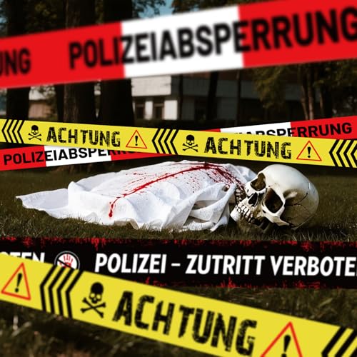 Horror Deko Halloween Polizeiabsperrband 27m