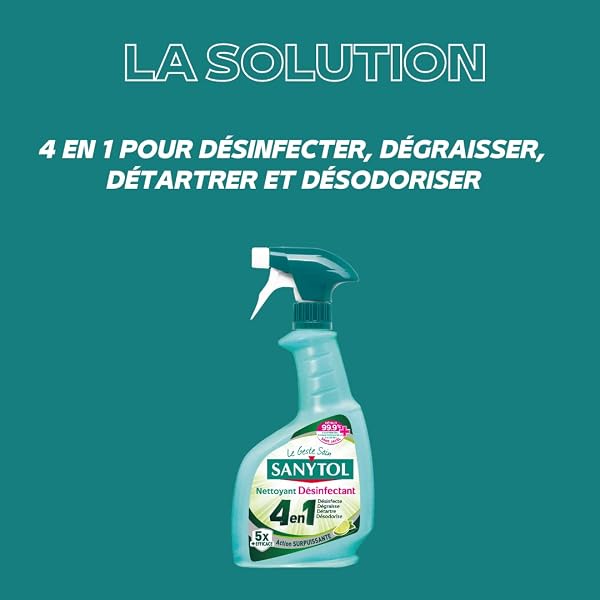 Sanytol Nettoyant Désinfectant Protection 4 Actions Fresh 500 ml - 4