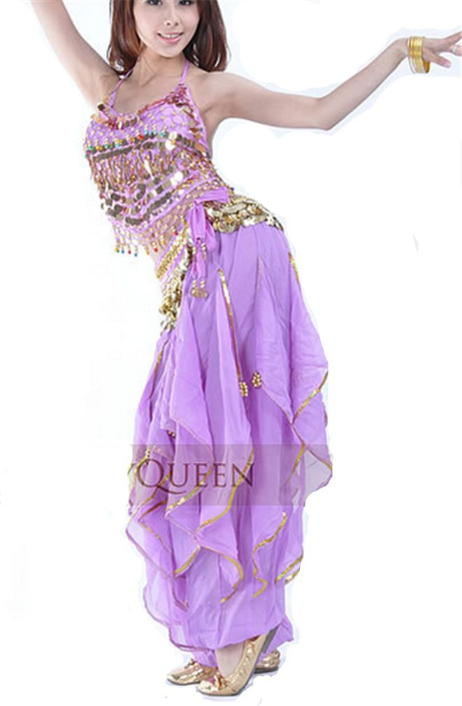 Dreamspell Belly Dance Suit Indian Style Sexy Light Purple Tops | Desertcart Suriname Dreamspell Belly Dance Suit Indian Style Sexy Light Purple Tops | Desertcart Suriname