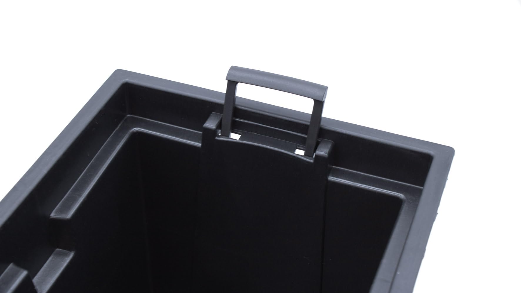 Fioriera Rettangolare Effetto Intrecciato Antracite – 62x32 Cm – Con Inserto Rimovibile – Resistente Al Gelo