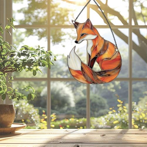 Image of Fox Acrylic Ornament Gift for Fox Lovers Christmas Wall Decor
