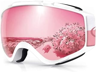 findway Ski Goggles, Skiing Goggles For Snowboard Jet Snow, For Women Men Ladies Youth Teen OTG Over Helmet Compatible, Anti-fog 100% UV Protection, Anti-glare Ski Goggles, For Skiing Snowboarding