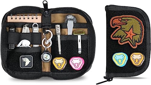 VIPERADE VE20 EDC Pouch Klein EDC Werkzeugtasche mit 5 Taschen und 3 elastischen Fächern Klein EDC Organizer Tasche für Multitool Pocket Organizer EDC Tasche Tools Organizer (Schwarze Tarnung)