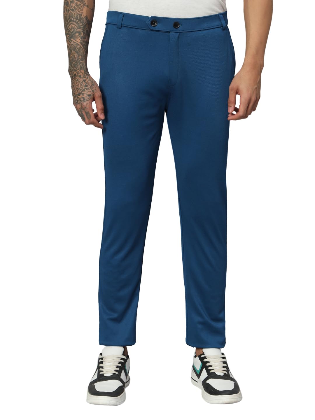 Men's Lycra Blend Regular Fit Causal Trouser Pants-picture-39
