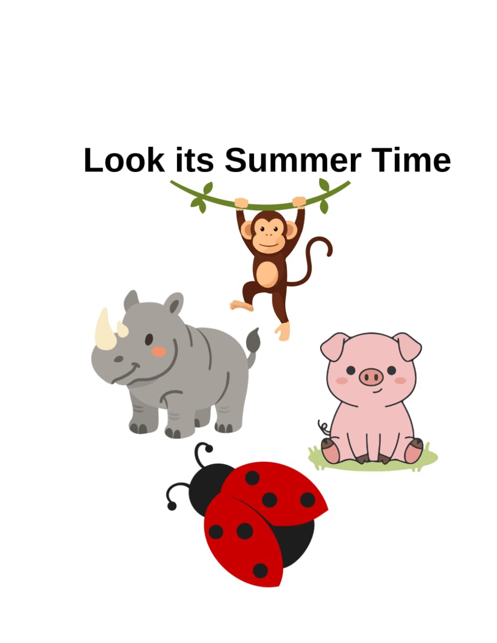 Summer Time kids Coloring