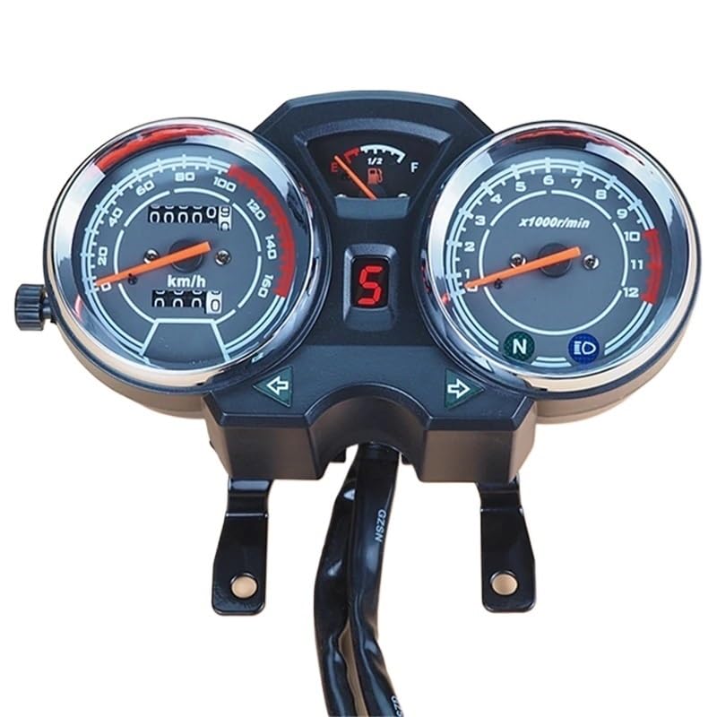 Tachymètre moto jauge carburant 12V instrument pour GN125 GN150 et compteur Cafe Racer 125cc