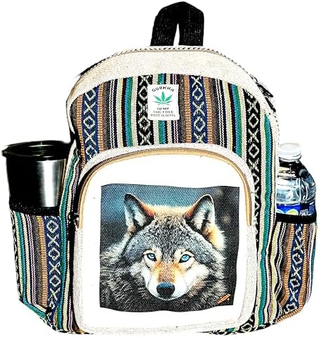 Gurkha Handmade Himalayan Hemp Backpack 14 IN Large Backpack Hippie, Festival, Hiking, Laptop & Tablet Backpack - Handmade In Mt. Everest Country Nepal image 3