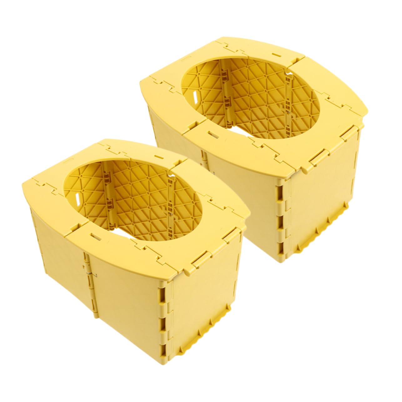 SUPVOX 2pcs Portable Foldable Potty Seat for Boy Girl Travel Toilet for Car Emergency Potty for Boys and Girls Compact Durable Design for Outdoor Use Yellow