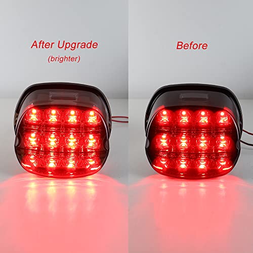 Atubeix Black Strobing LED Tail Light Assembly #TOP30