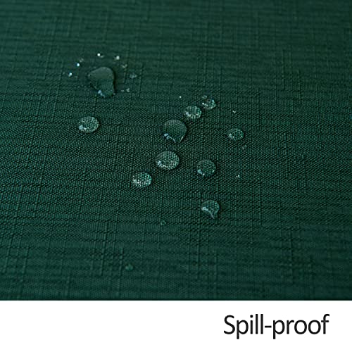 maxmill Rectangle Slubby Textured Christmas Tablecloth Waterproof Spillproof Wrinkle Free Table Cloth, Kitchen Dining Room Decoration, Holiday Party, Banquet Event Dinner, 52 x 70 Inch, Hunter Green – Image 6