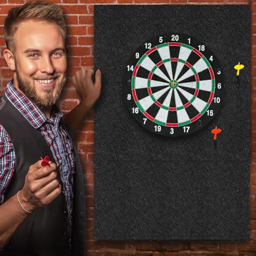 image for Hahafelt Dart Board Wall Protectors Dart Board Backing Felt Wall Tiles