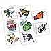 amscan Assorted Rise of The TMNT Kids Temporary Tattoos- 8 pcs.