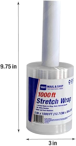 Miniatura 6 de Mail & Ship - Envoltura elástica, 5 pulgadas x 1000 pies