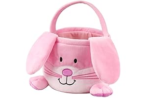 Bunny Baskets, Cute Eggs Hunting Bags Buckets Gifts for Kids Girls Boys