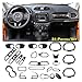 Car Interior Decoration Cover Accessories Compatible for Jeep Renegade 2016-2018 Steering Wheel Stickers Center Console Reader Lamp Trim(Sky Blue)