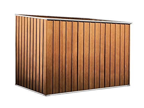 Box in Acciaio Zincato Casetta da Giardino in Lamiera 2.60 x 1.85 m x h1.92 m - 85 KG – 4,8 metri quadri (Finitura Legno)