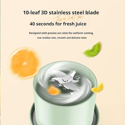 Miniatura 3 de Mini licuadora Japón, licuadoras personales portátiles para batidos y batidos con taza de 17.7 onzas líquidas, recargable USB-C, autolimpieza para