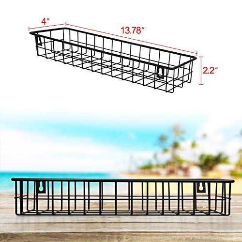 Hanging Wire Basket - Hanging Wall Basket, Hanging Baskets For Kitchen, Wall Basket Decor, Wall Shelves, Wall Rack, Spice Rack, Spice Storage Shelf, Wire Baskets For Organizing, Wire Shelving Unit #TOP2
