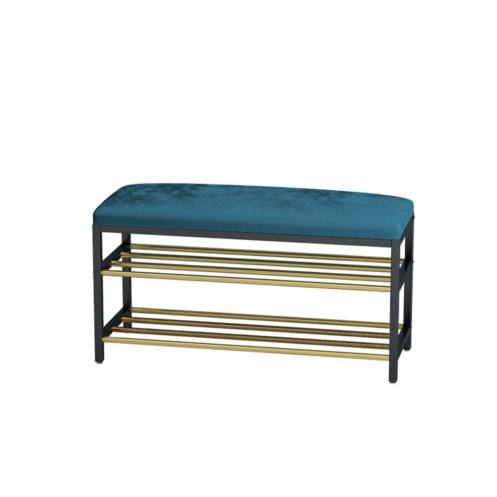 MSHGSKU Metal Shoe Rack Bench with Tier Storage Organizer - Shoe Storage Shoe Bench Rack for Entryway, Hallway, Living Room - Shoe Rack/C Organizer