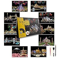 EGNMCR Papier à Gratter Art, Livre d'Art de Dessin Coloré avec 1 Stylo à Gratter pour Anniversaire Noël Jeux de Fête Kits Papier à Gratter Cadeaux EGNMCR Papier à Gratter Art, Livre d'Art de Dessin Coloré avec 1 Stylo à Gratter pour Anniversaire Noël Jeux de Fête Kits Papier à Gratter Cadeaux