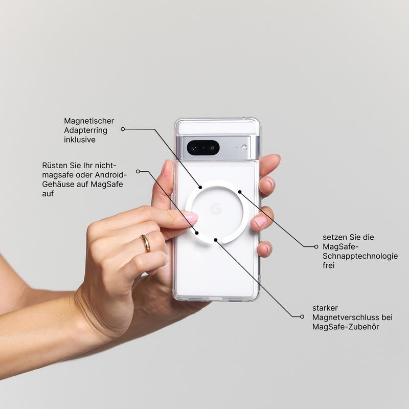 PopSockets Handy-Grip für MagSafe, Magnetischer Halter, Handyständer, Clear - Clear – Ansicht 6