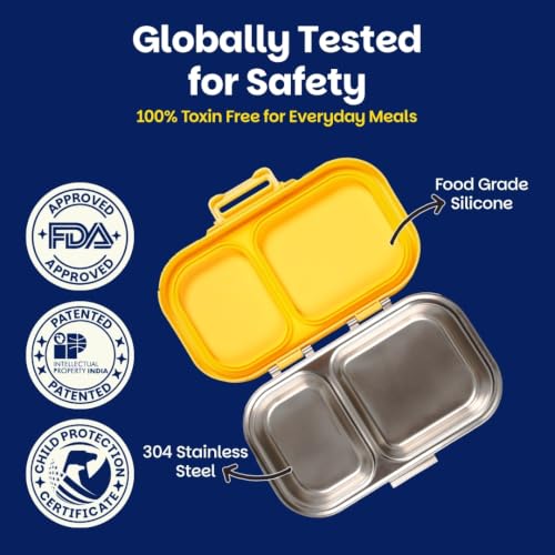 Image of Basil Bento Ace 2C Steel Lunch Box - Little Websters