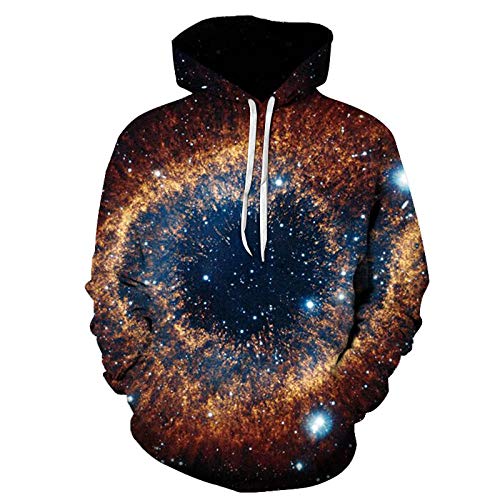 Sweat à capuche enfant imprimé 3D trou noir à manches longues de 4 à 16 ans
