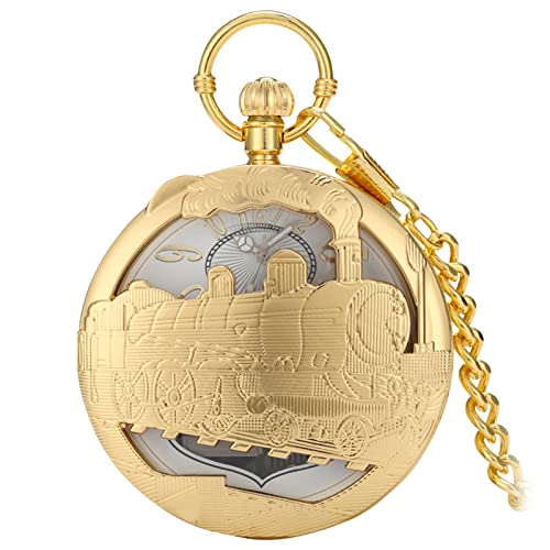 MERISHOPPQuartz-Pocket-Watch-Musical-Movement-Retro-for-Graduation-Son-Gold-TrainJewelry-Watches-Watches-Parts-Accessories-Pocket-Watches1-Piece-Pocket-Watch
