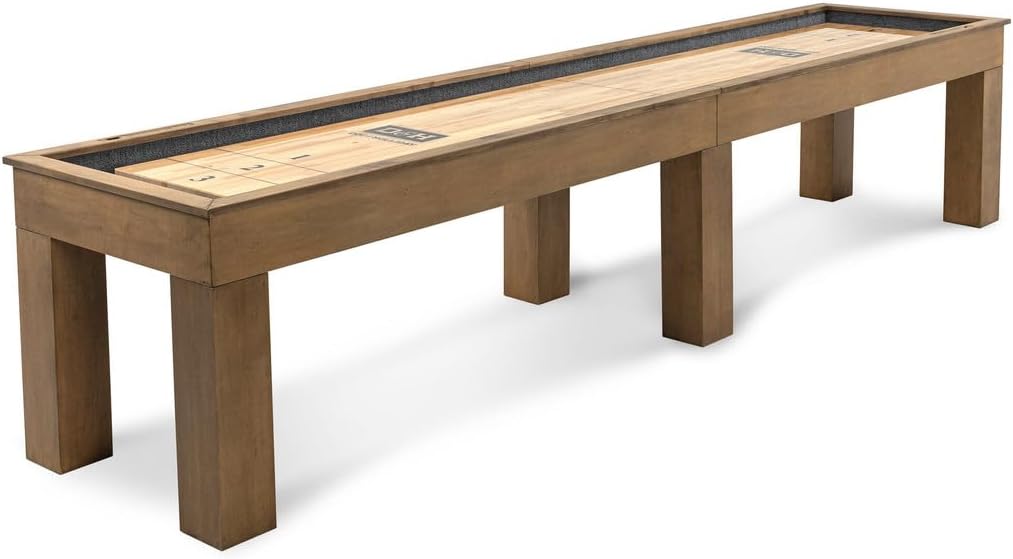 Doc & Holliday - Paula Parsons Shuffleboard Table - Glazed Maple/Natural Walnut/Antique Coffee - 9FT and 12FT