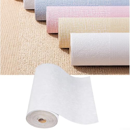 Película de pared de lino autoadhesiva rosa de 20m para renovación residencial moderna 2
