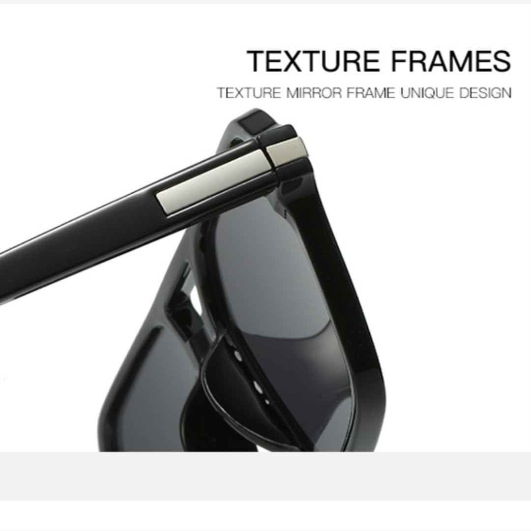 Gafas de sol de gran tamaño de lujo para mujeres y hombres, estilo vintage punk, montura ancha, doble puente
