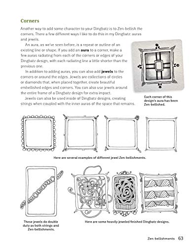 Zentangle(R) Dingbatz: Patterns & Projects for Dynamic Tangled Ornaments & Decorations (Design Originals) Learn How to Construct Fun Embellishments for Hand Lettering, Scrapbooking, & Art Journaling - Image 7