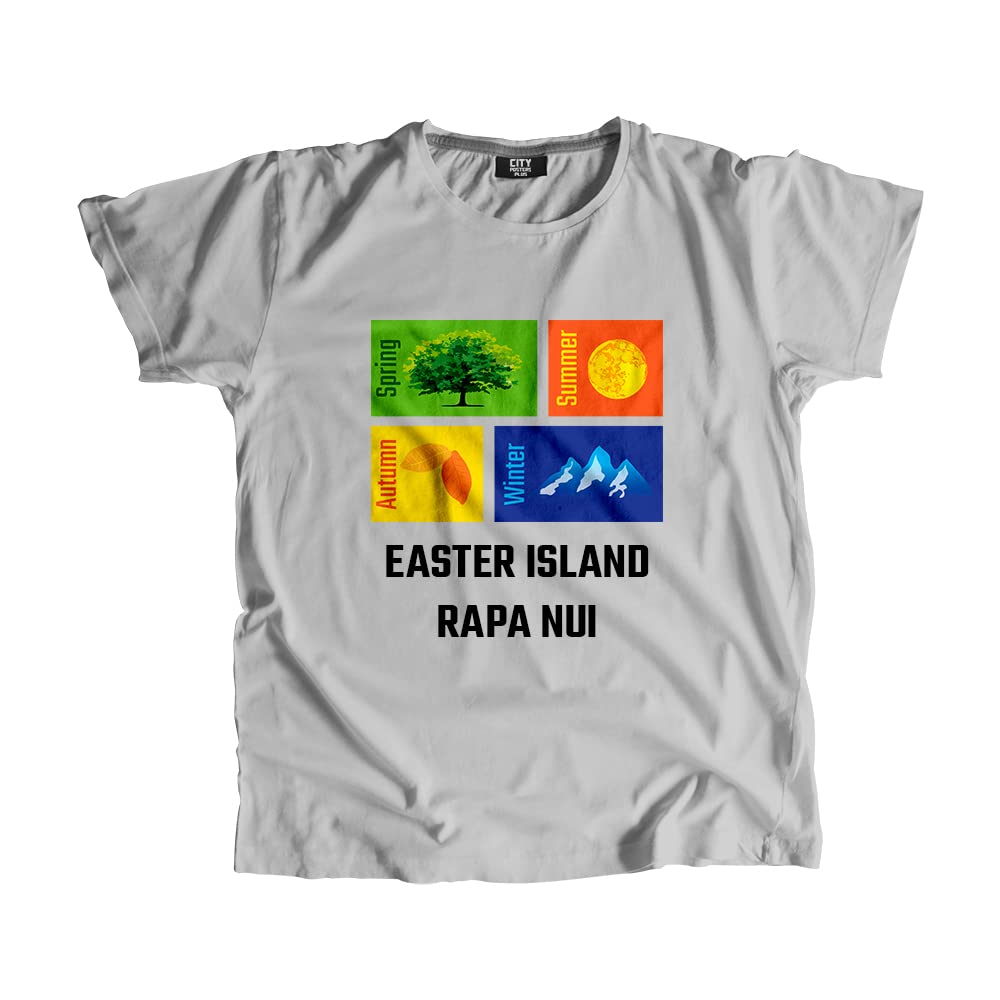 T-shirt Île de Pâques gris chiné unisexe en coton doux Rapa Nui - 4