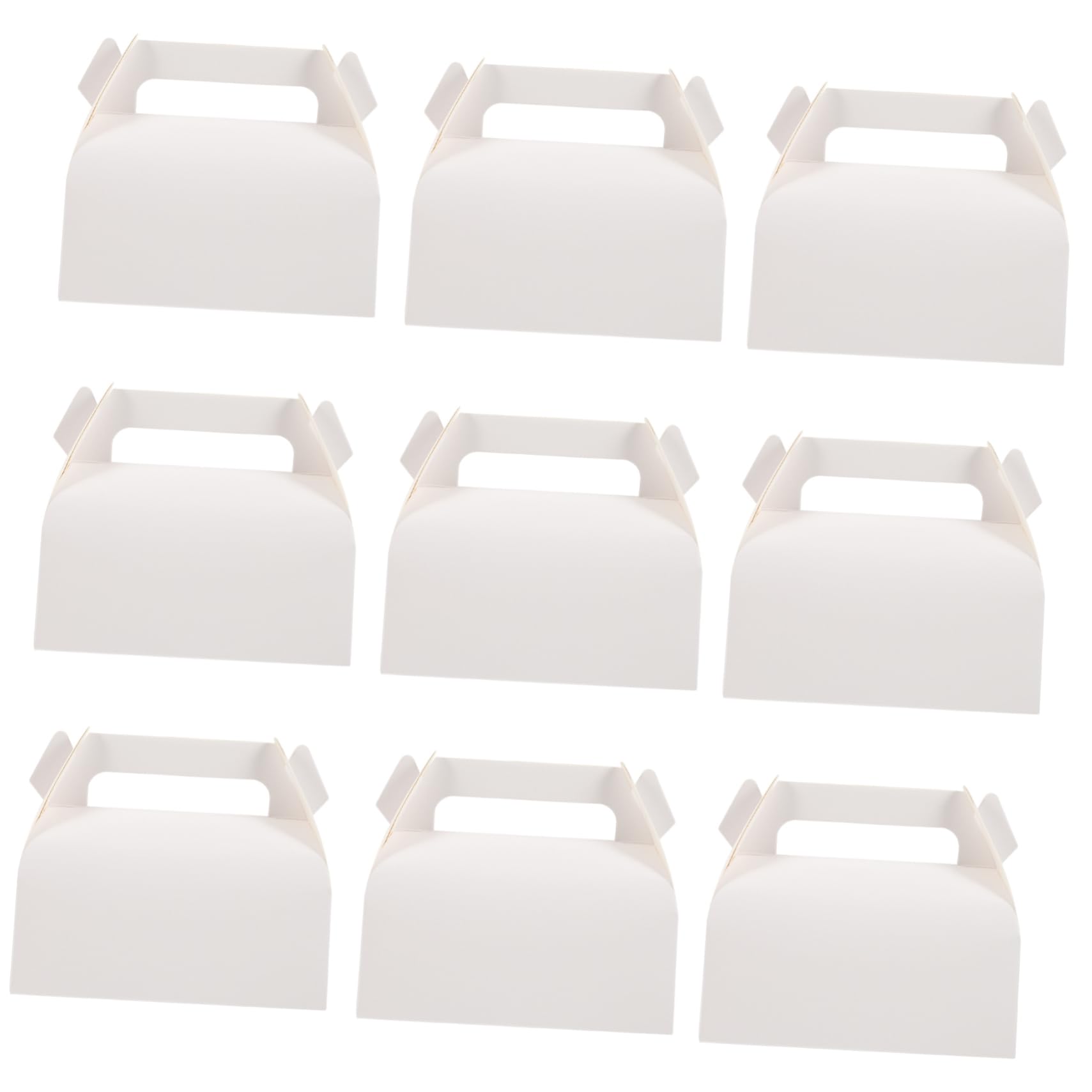 ABOOFAN 50Pcs Cardboard Cupcake Boxes Creative Folding Cake Carrier Holders for Bakery Pastry Treats for Cookies and Desserts Packaging