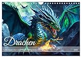 Drachen - Gefürchtete, aber nicht immer böse Fabelwesen (Wandkalender 2026 DIN A4 quer), CALVENDO Monatskalender