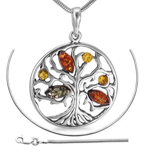 Ambra ciondolo a forma di albero della vita World