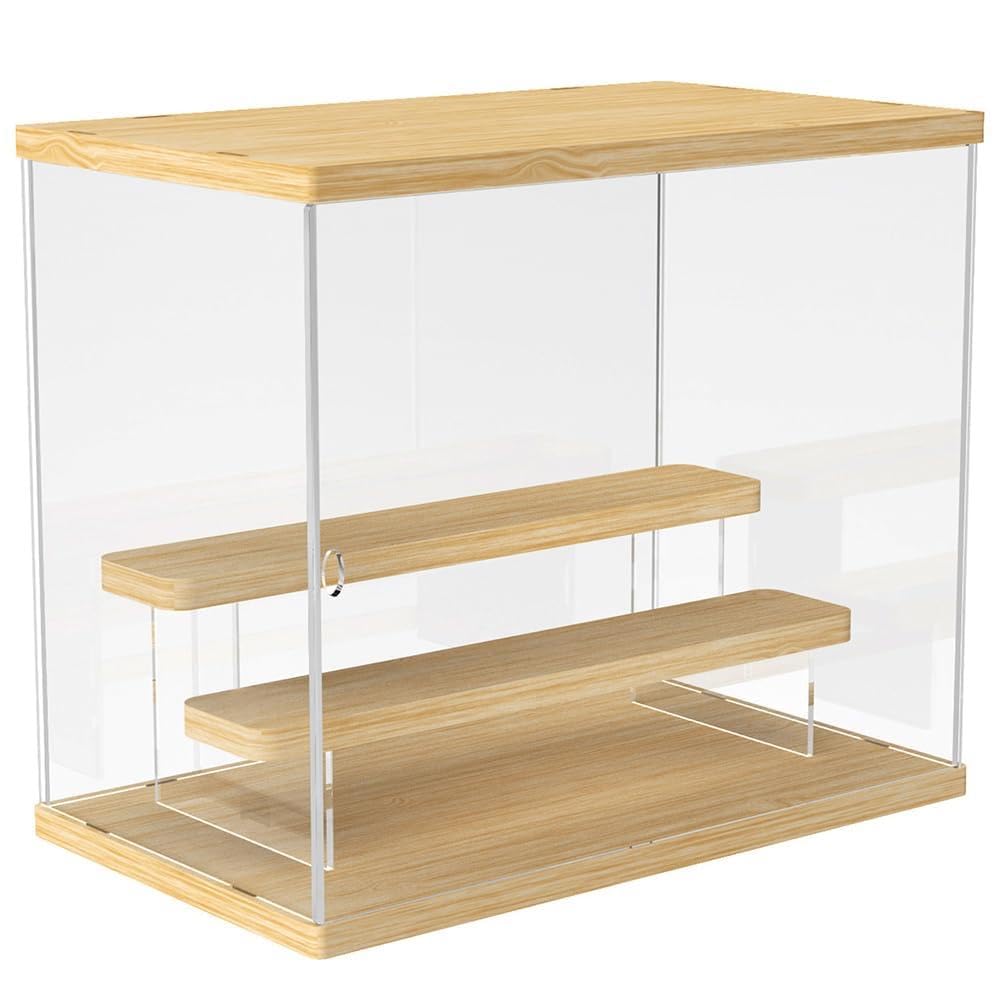 Joody 3 Etagere Vitrine Acrylique pour Collection Amiibo Figurine Manga Voiture Miniature, Anti-poussière Boite de Presentation des Coin, Medals, Souvenirs, 31.6x18x26,4 cm