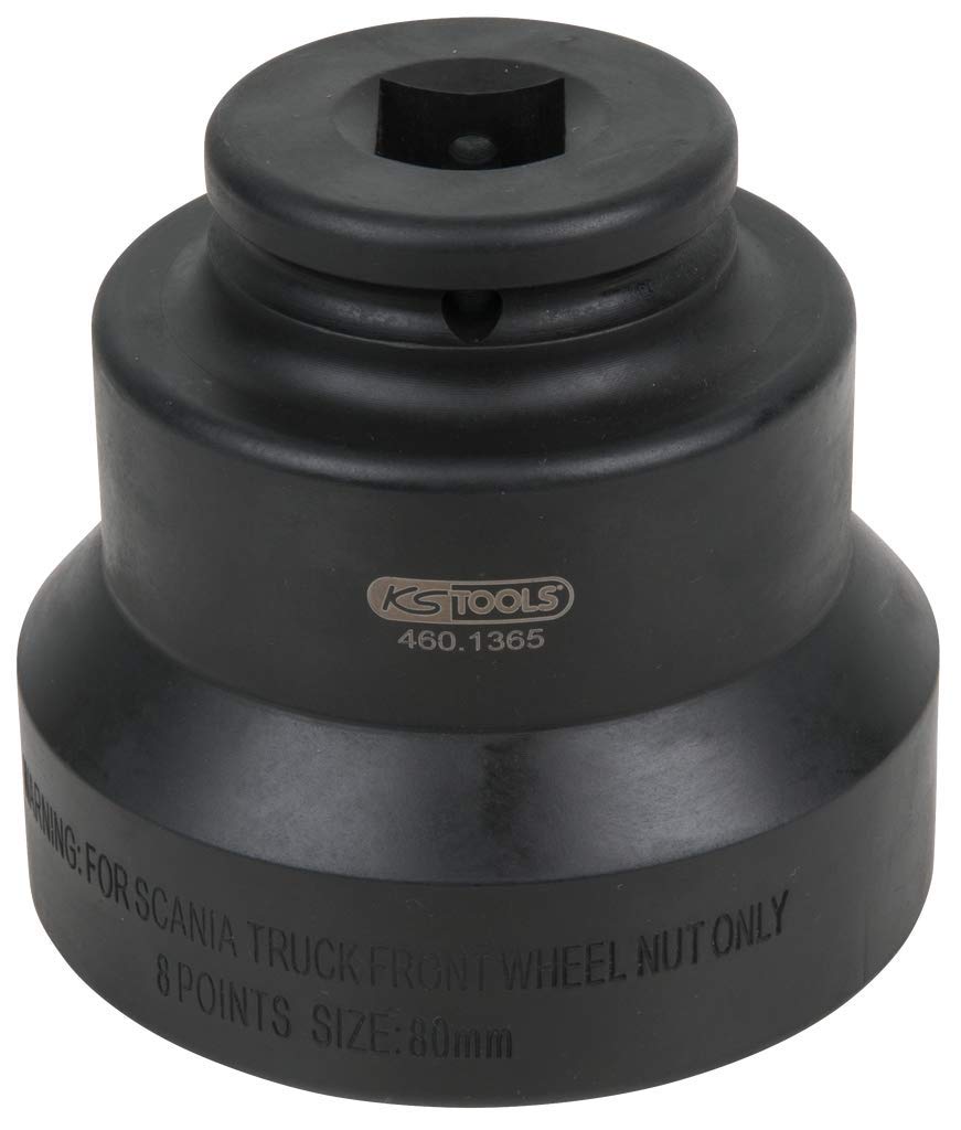 KS Tools 460.1365 3/4" Klucz do nakrętek osi, 8-kątny do Scanii, 80 mm