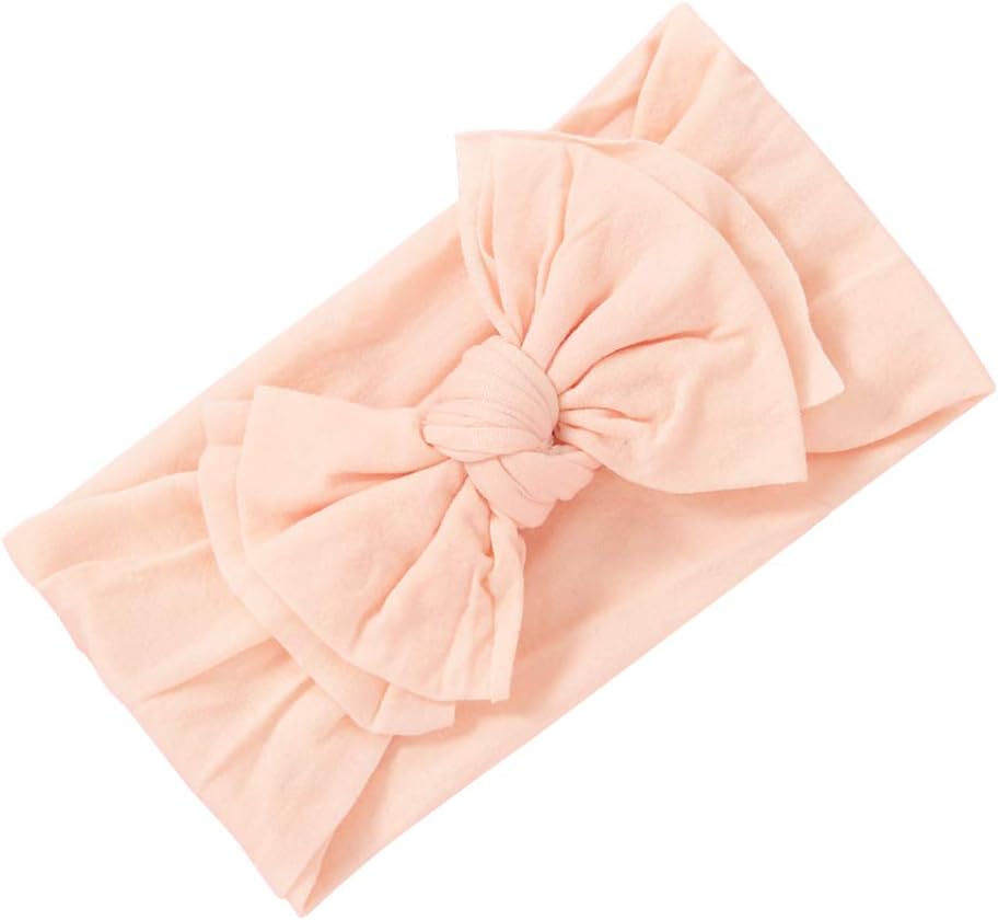 Baby Girls Headbands with Bows Handmade Hair Accessories Stretchy Hairbands for Newborn Infant Toddler Baby Essentials (Double Bows 12pcs)