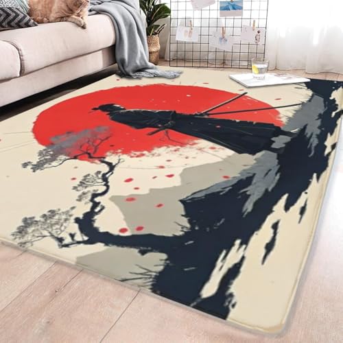 Tapete decorativo estilo japonés samurái 90x60 cm miniatura 4