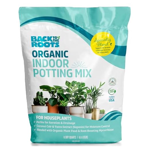 Back to the Roots 100% Organic Indoor Potting Mix (6 Quart), Promotes Healthy Houseplant Growth, Made in The USA