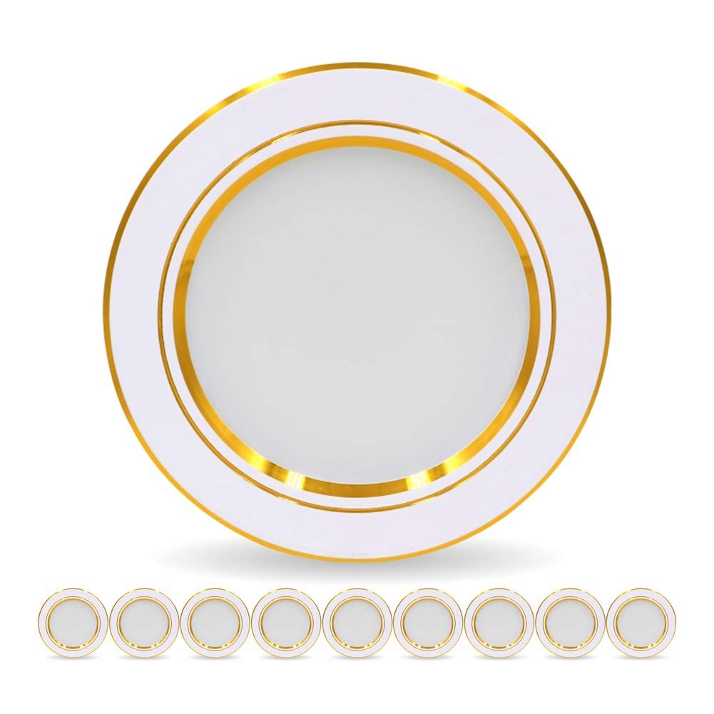 Chillers Focos empotrables LED Planos no Regulables 230V Blanco cálido Juego de 10 focos empotrables LED focos de baño focos LED para salón baño (Color : Gold, Size : Warm White 12w)