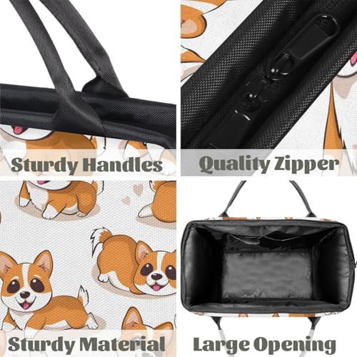 Overnight Weekender Bag for Women Men Cute Cartoon Animals Dog Waterproof Carry On Travel Duffel Bags with Zipper Lightweight Sports Gym Bag Luggage Workout Handle Bags for Traveling Yoga Camping4