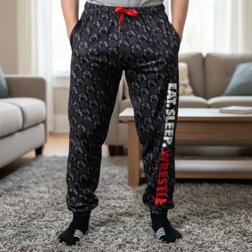 ChalkTalkSPORTS Wrestling Lounge Pants | Eat Sleep Wrestle | Youth and Adult Sizes2