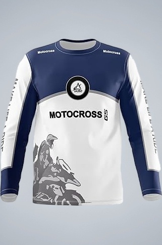 Full Sleeve Motocross Printed Biker Racing Jersey, Riding Sports T-Shirt for Unisex