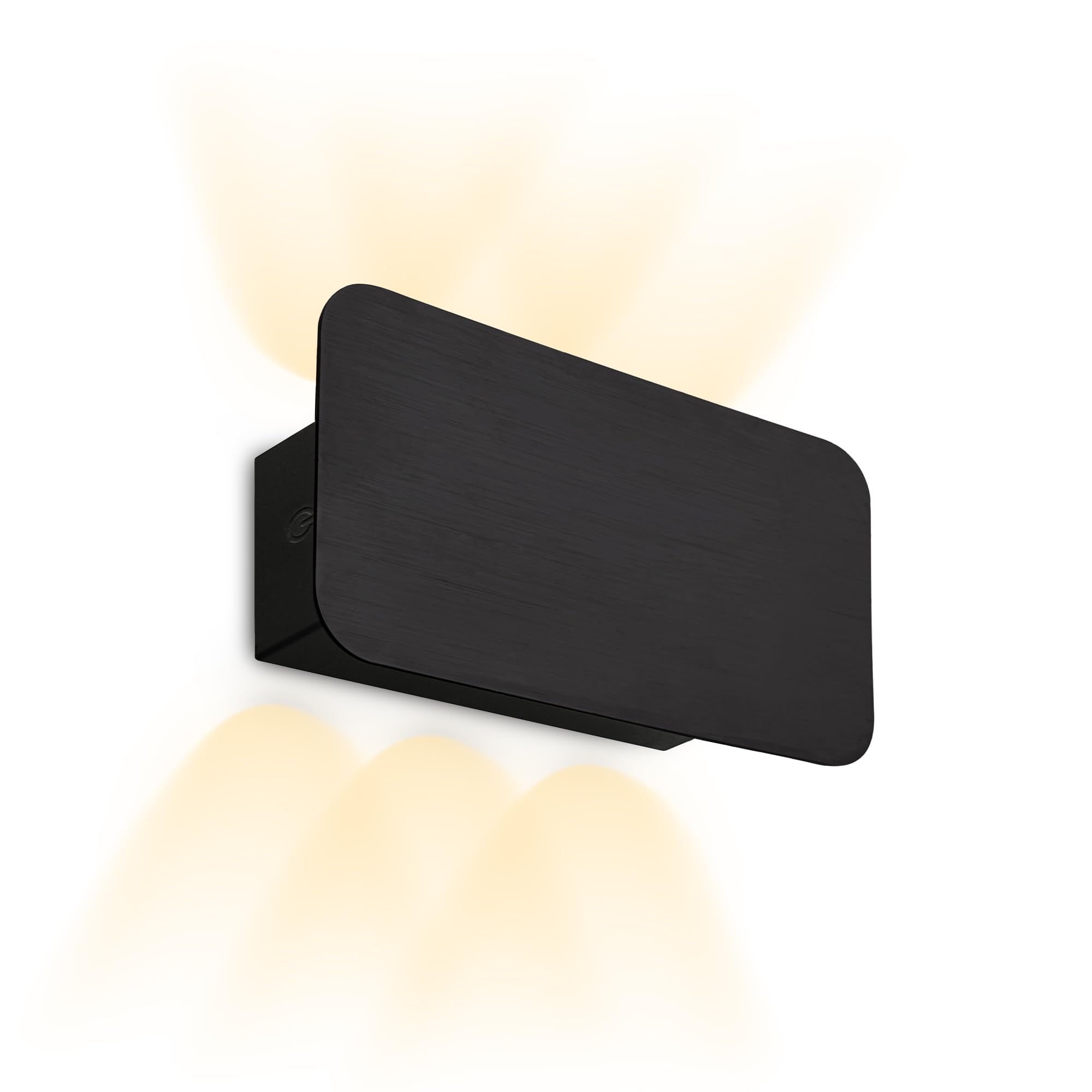 Briloner - Off-Grid Wall Light with Rechargeable Battery, Touch, dimmable, Rechargeable Battery and Interchangeable Light Source, Wall Lighting, Wall Lighting, Wall Light, 17x9x4.2cm, Black